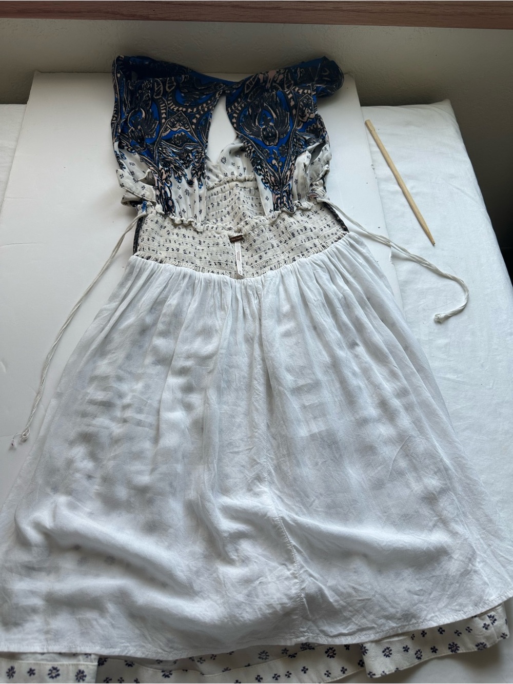 Free People Boho Plunge Smocked Sundress with Deep Pockets M - Picture 13 of 14